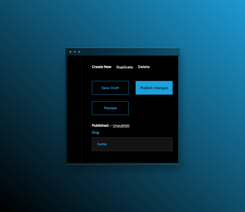 Telesoft's Pages menu for Admins